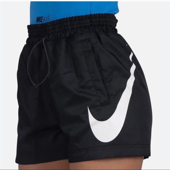 Nike Pants - Nike Swoosh Woven Black Shorts Size Small